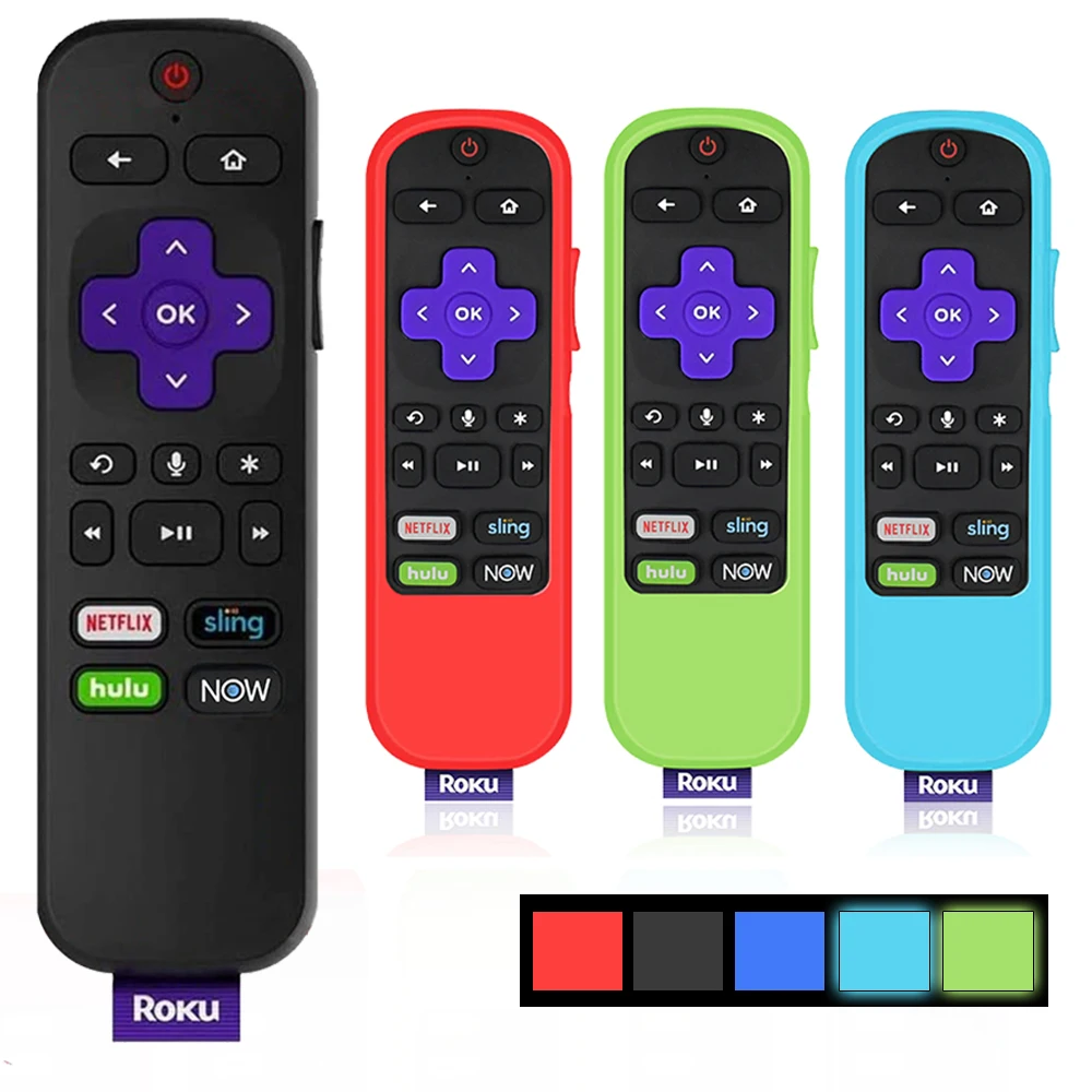 Custodia Protettiva Per Telecomando Tv Per Tcl Roku Smart Hdtv Steamer Stick 3600R Cover In Silicone Remota