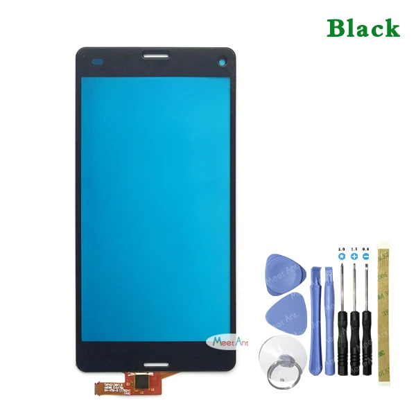Высокое качество 4," для sony Xperia Z3 mini Z3 Compact D5803 сенсорный экран дигитайзер Переднее стекло объектив сенсорная панель - Цвет: black With Tool