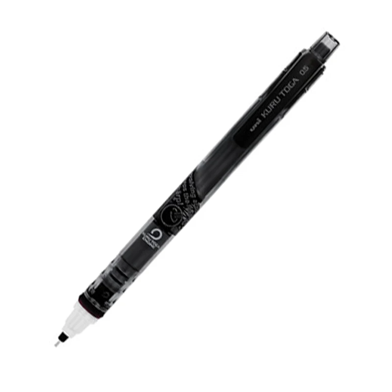 black 1pcs Uni M5-450T механический карандаш простая версия 0,5 мм грифель автоматически вращается студенческий карандаш 1 шт - Цвет: black 1pcs