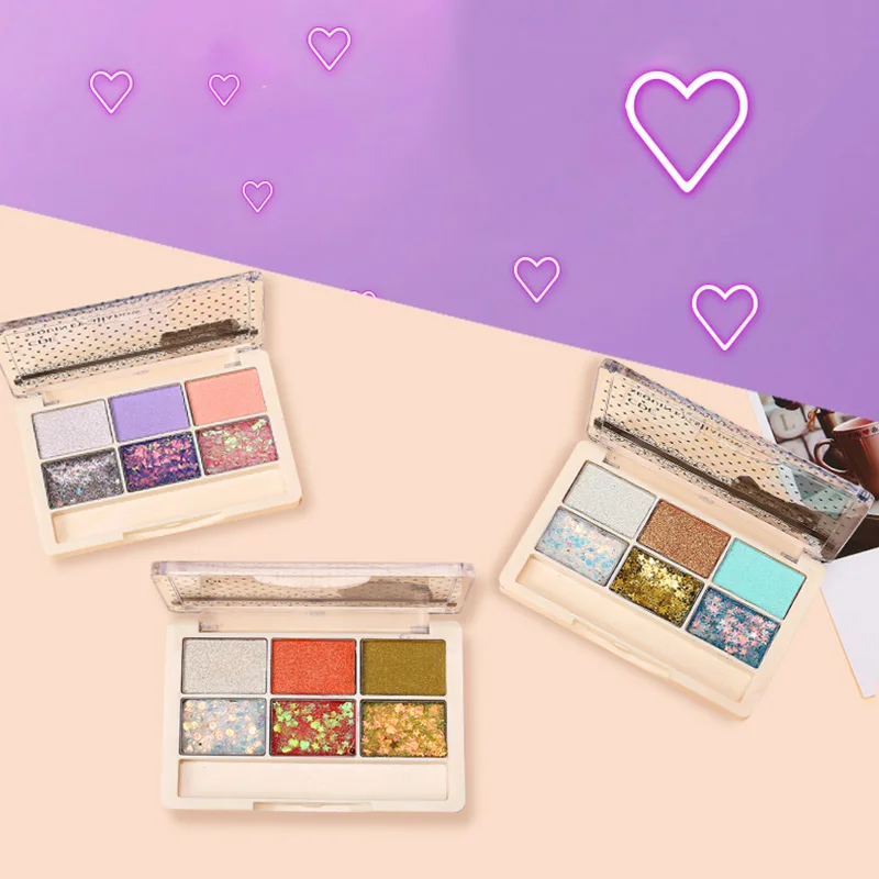 Six Color Sequin Pearlescent Matte Eyeshadow Lasting Brighten Skin Color Desert Eye Shadow Elegant Temperament Charming Six Color Sequin Pearlescent Matte Eyeshadow Lasting Brighten Skin Color Desert Eye Shadow Elegant Temperament Charming
