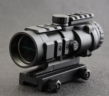 

Tactical 4x32 rifle scope with three sides picatinny rail mount base waterproof shockproof M7368
