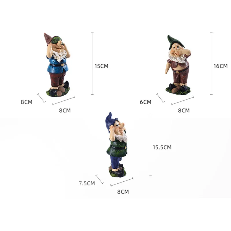 Regenbogen-Zwergstatue Aus Harz - Lustige Cartoon-Figur Für Garten, Terrasse & Wohnzimmer