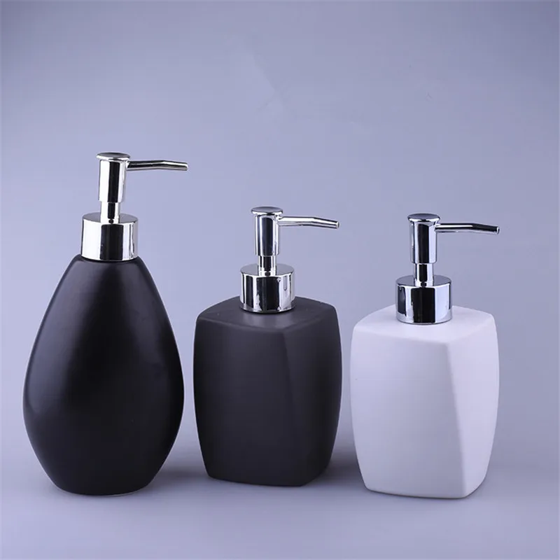 

Liquid Soap Dispensers Ceramic Soap Dispenser Deck Press Type Shampoo container Shampoo Bottle Bath Dew Container