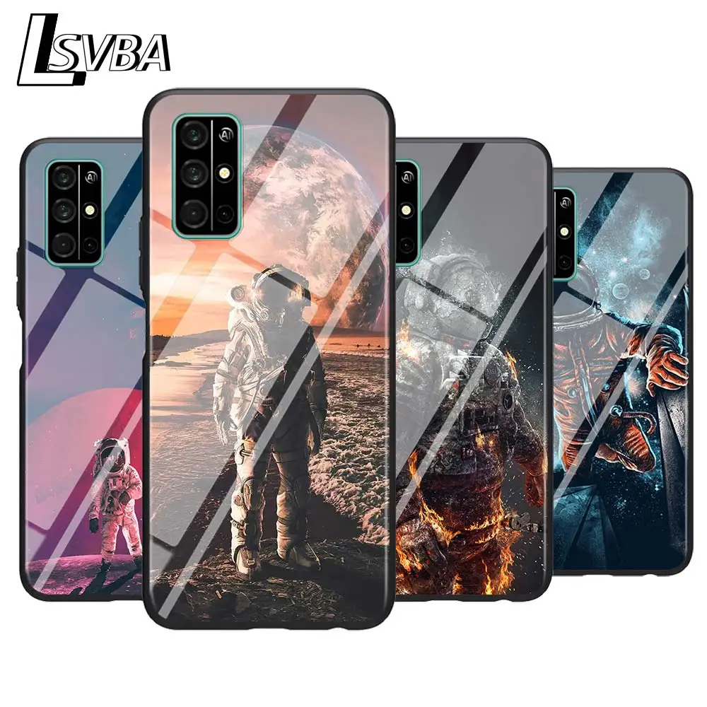 

For Huawei Honor 9A 9C 9S 9X Lite Phone Case Space Cool Astronaut for Honor 30 Pro Plus 20S 8A 8C 8S 87 7C 7S Silicone Cover