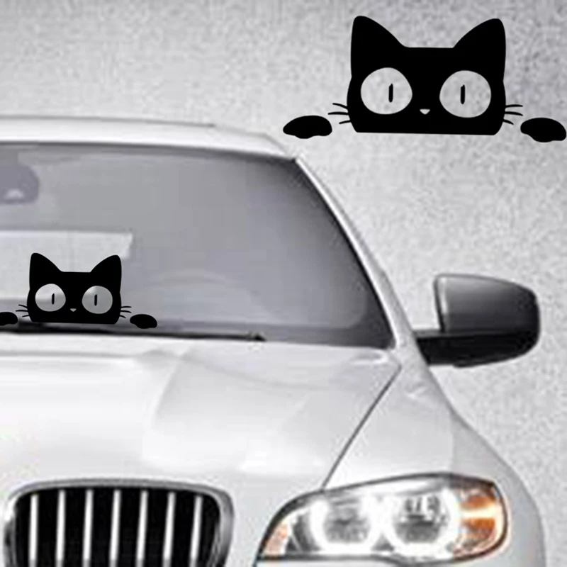 14 см * 6 сюрприз кошка подглядевшая Автомобильная Наклейка Виниловая