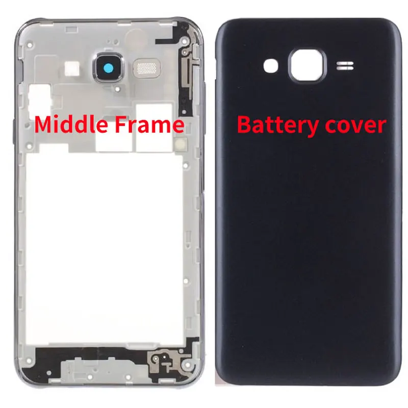 10 шт. для samsung Galaxy J7 J700 J700F J700H J700M корпус средняя рамка+ крышка батареи задняя дверь