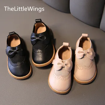 

Spring/Autumn 2020 shoes 0-1-2-3 year old girl princess non-slip soft bottom bowknot shoes Korean version of the British style