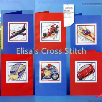 

CD135 14ct Cross Stitch Kit Card Package Greeting Card Needlework Counted Cross-Stitching Kits Christmas Gift Russian Style