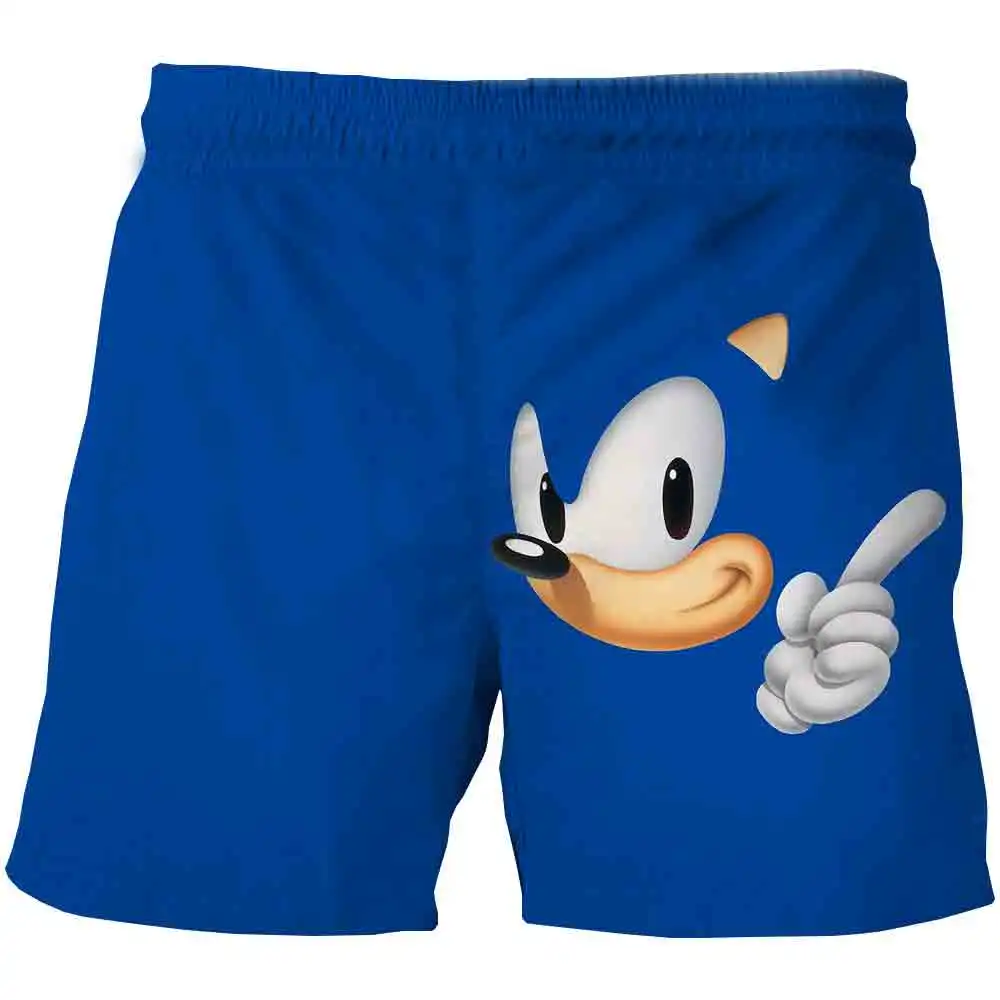 Шорты Sonic the Hedgehog синие шорты для мальчиков с 3D принтом детская одежда летние