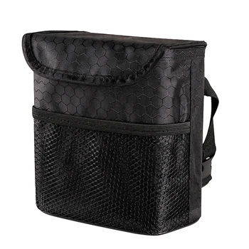 

Home Large Capacity Car Hanging Trash Can Storage Space Saving Waterproof Organizer Keep Clean Waste Bin With Lid Garbage Holder