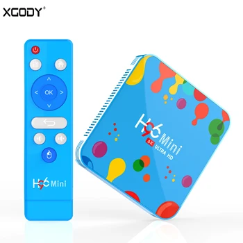 

XGODY Android 9.0 6K HD 4GB 128GB Youtube smart TV Box Media Player H6 Wifi ie2.4/5g Wifi top Box H6mini decoded h.264 and h.265