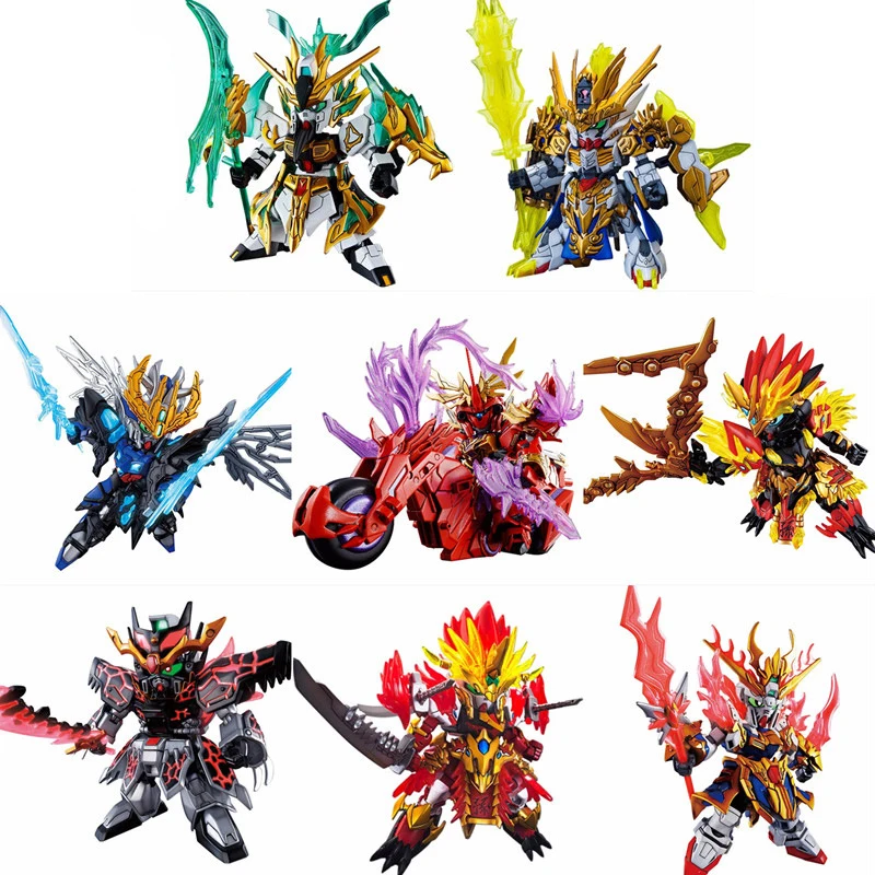 Подлинная BANDAI собранная модель Gundam Q Ver. BB SD SANGOKU SOKETSUDEN LIUBEI Единорог GUAN YU ZHANG FEI ZHAO YUN