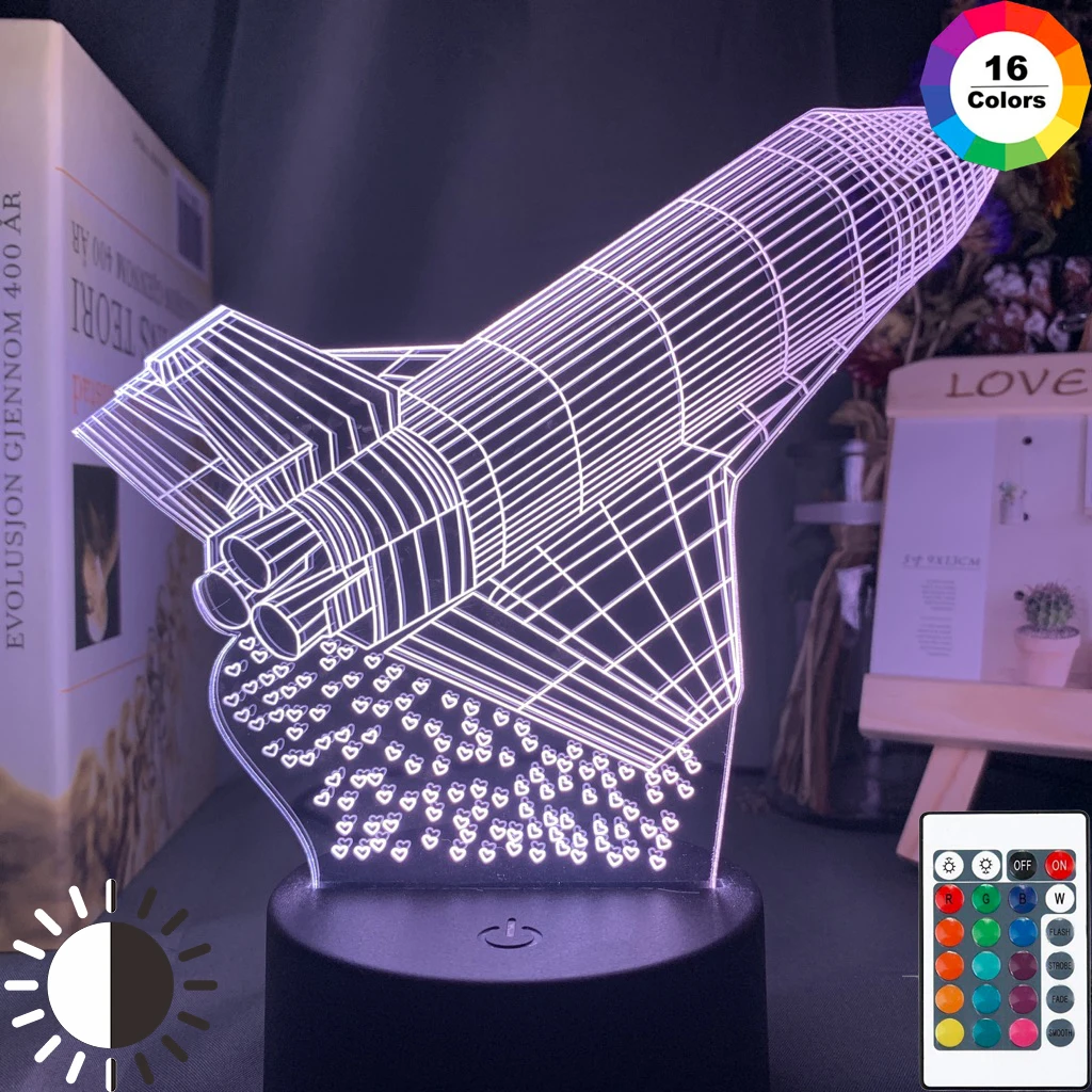 

Project Apollo Spacecraft Led Night Light for Kids Bedroom Decoration Unique Gift for Child Study Room Table Lamp 3d Illusion