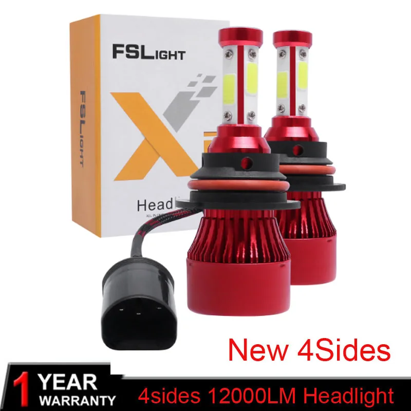 360 degree 4 Sides H4 LED H7 H11 HB3 HB4 H1 H27 880 881 Car Lights High Low Beam 12V Nebbia 12000LM luces led Para Auto Light | Автомобили