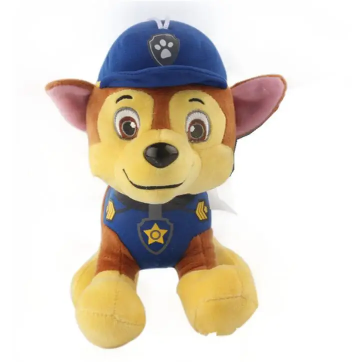 20 см Щенячий патруль плюшевые игрушки мягкие peluche patrulha canina Щенячий патруль плюшевые куклы собачий патруль передача хит ТВ мультфильм анимация - Цвет: 20cm Blue