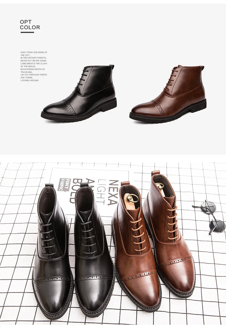 Новые Брендовые мужские ботинки качественные мужские ботильоны из спилка Роскошные Мужские модельные туфли свадебные туфли на шнуровке Туфли-оксфорды