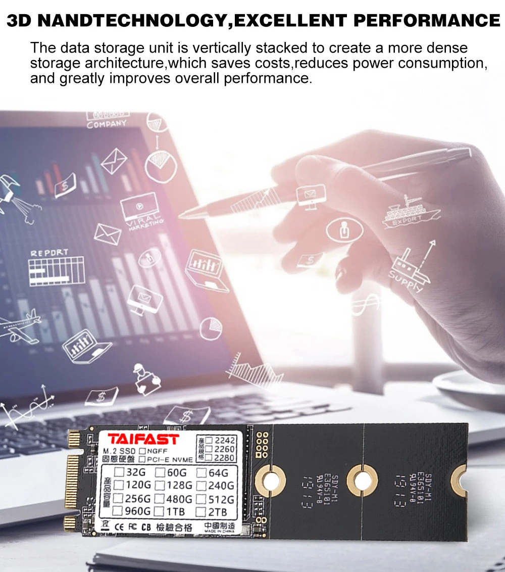 Taifast m.2 ngff sata3 SSD для ноутбука настольный жесткий диск 2242 2280 Компьютерные