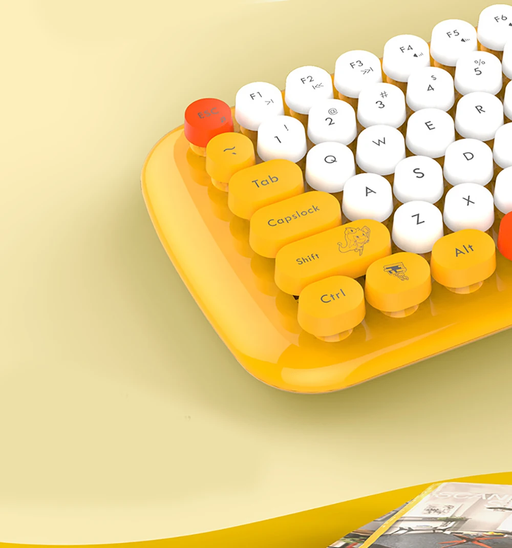 iBen 2.4G Wireless Silent Keyboard and Mouse Mini 86Keys Home Office 84Keys Keyboard Mouse Combo Set (4)