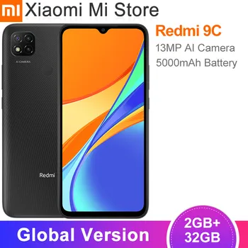 

Global Version Xiaomi Redmi 9C 2GB RAM 32GB ROM MTK Helio G35 Octa Core Immersive 6.53" HD+ display 5000mAh Battery Smartphone