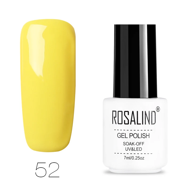 52 ROSALIND Гель-лак для ногтей все для маникюра Полупостоянный Vernis верхнее покрытие УФ светодиодный Гель-лак впитываемый для ногтей художественный Гель-лак для ногтей - Цвет: 52