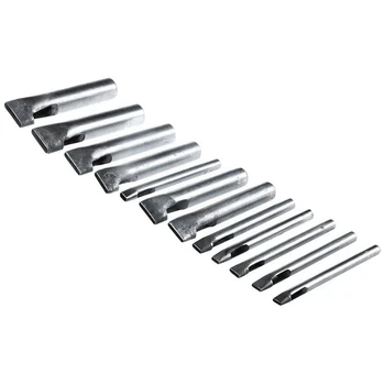 

12Pcs Leather Craft Hole Punch Set 2-5mm Oval Shape Punch Cutter Tool for Leather Watch Bands Belts Canvas DIY Working