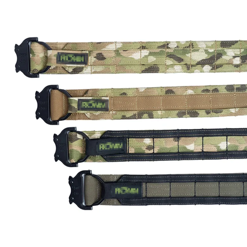 

2 Inch Tactical Belt Quick Release Metal Laser Molle Mens Belts Camo Airsoft Tactical Battle Belt