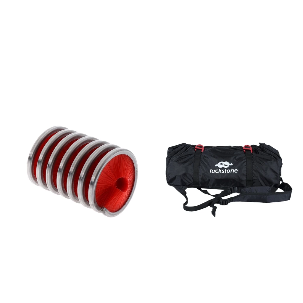 Rope Cleaning Brush+ Rock Climbing Rope Bag Pouch Backpack Hiking Storage