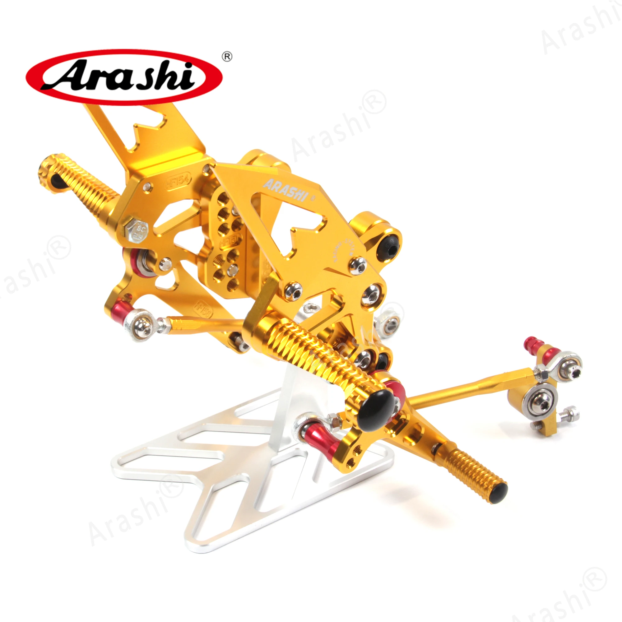 Араши Rearset для поездок на мотоцикле DUCATI 848 848EVO 2011-2013 ЧПУ Регулируемые подножки подножка мотоциклиста 2012 1098 1098S 2007-2008 золото