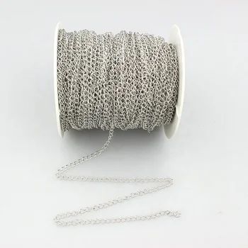 

100m 1roll/lot High quality plated rosary chain,fashion rosary chain for jewelry making,bracelet/necklace accessories