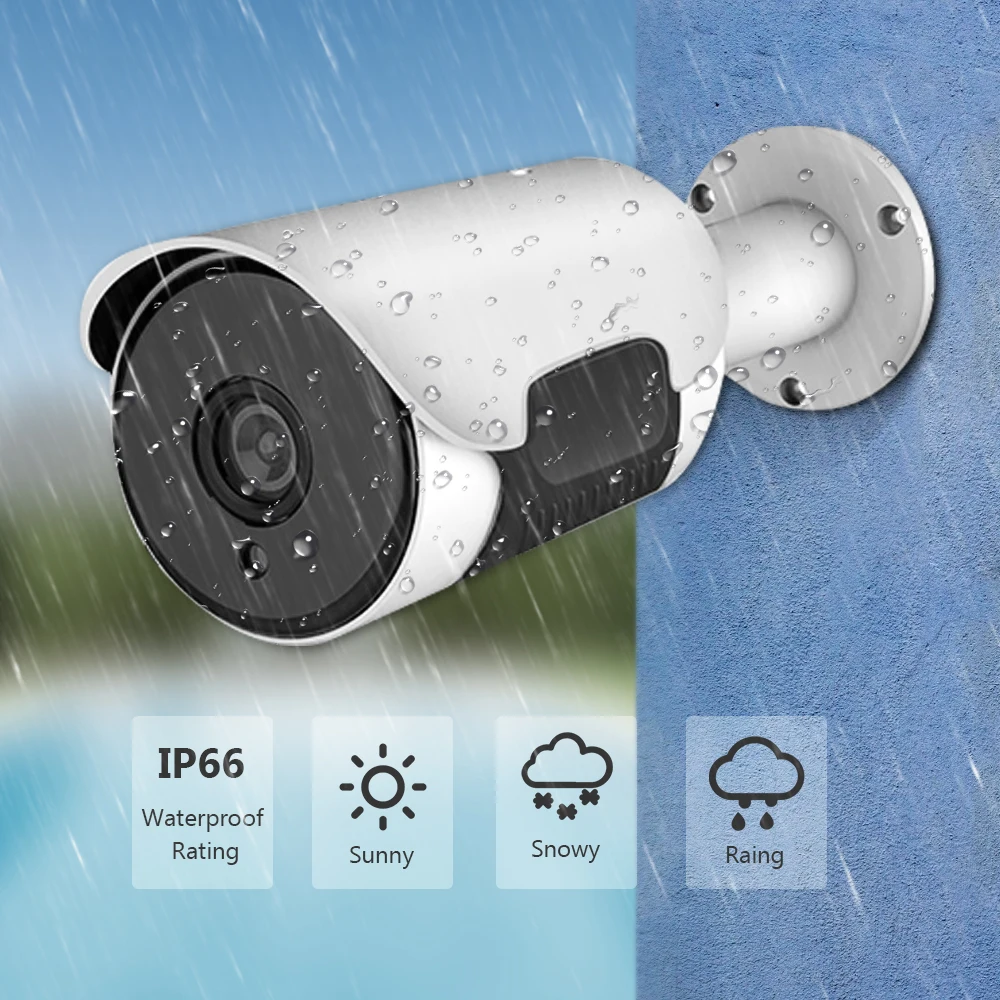 IP камера H.265 1080P POE 1 МП/2 МП/5 МП уличная Водонепроницаемая видеонаблюдения для дома