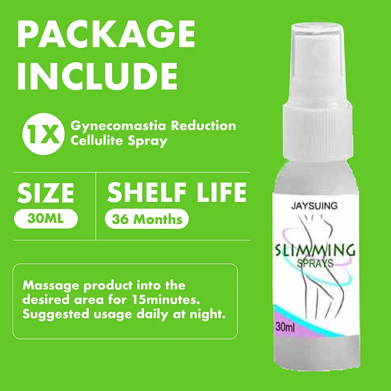 Gynecomastia Reduction Cellulite Spray Men's Muscle Accelerator Sprayer 30ml Natural Extracts for Tightening Muscle TUE88 muscle spray