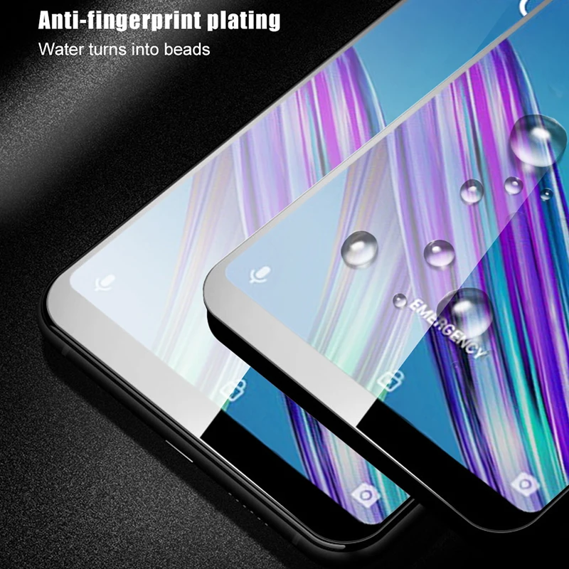 Полное покрытие из закаленного стекла + Защитное стекло объектива для Oppo A9 2020 A7 A5