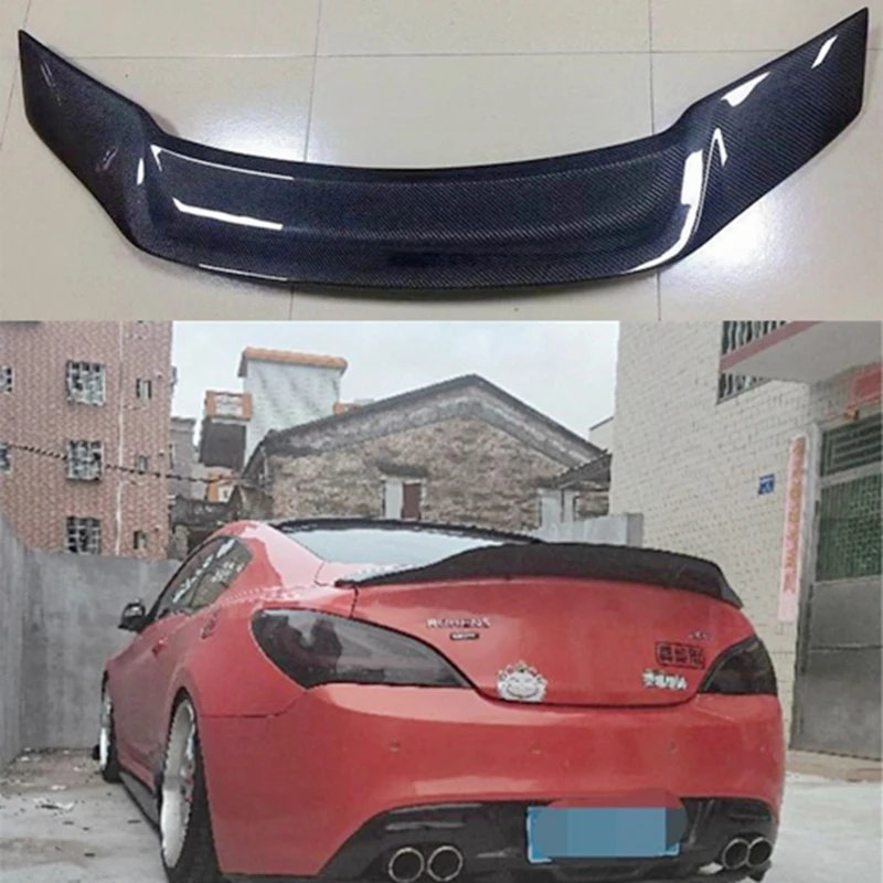 Для Hyundai Genesis Coupe спойлер 2009 10 11 12 лет глянцевое углеродное волокно/FRP заднее крыло R