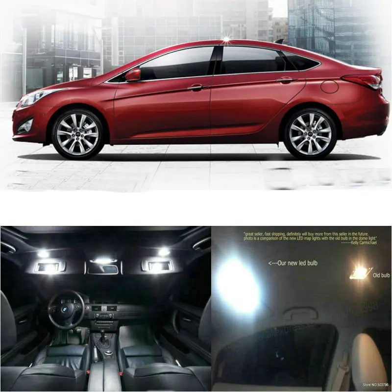 

LED Interior Car Lights For Hyundai i40 saloon room dome map reading foot door lamp error free 13pc