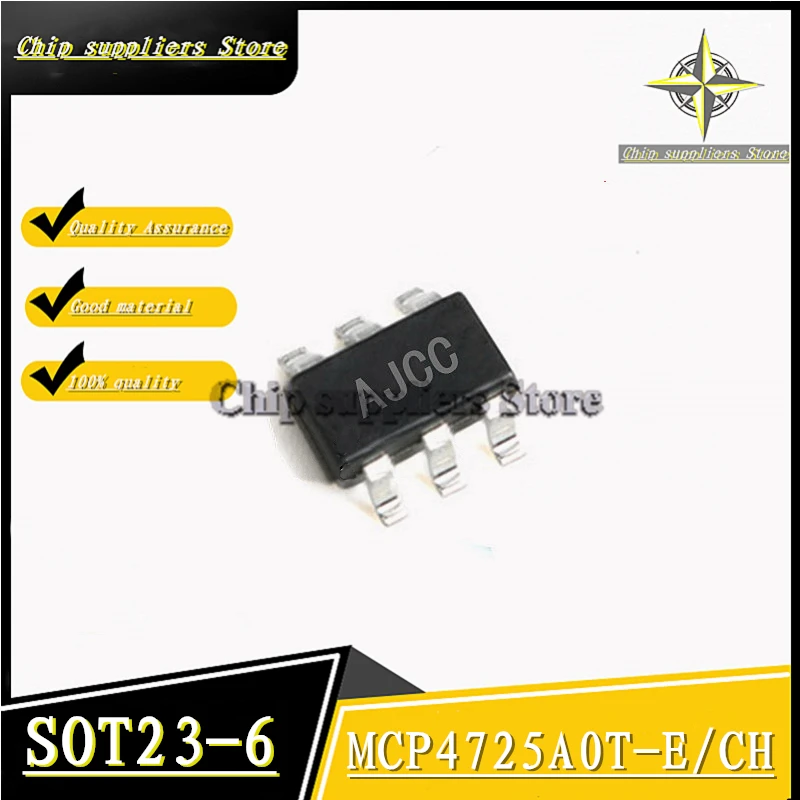 10 шт. // MCP4725A0T-E/CH AJ SOT23-6 чип преобразования цифрового в аналоговый Nwe тонкие