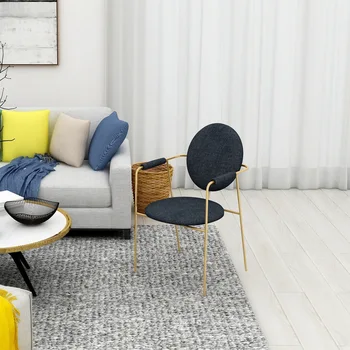 

Customizable Trendy Golden Iron Metal Dining Chair Dressing Coffee Living Room Hall Garden Study Princess Lounge Chair