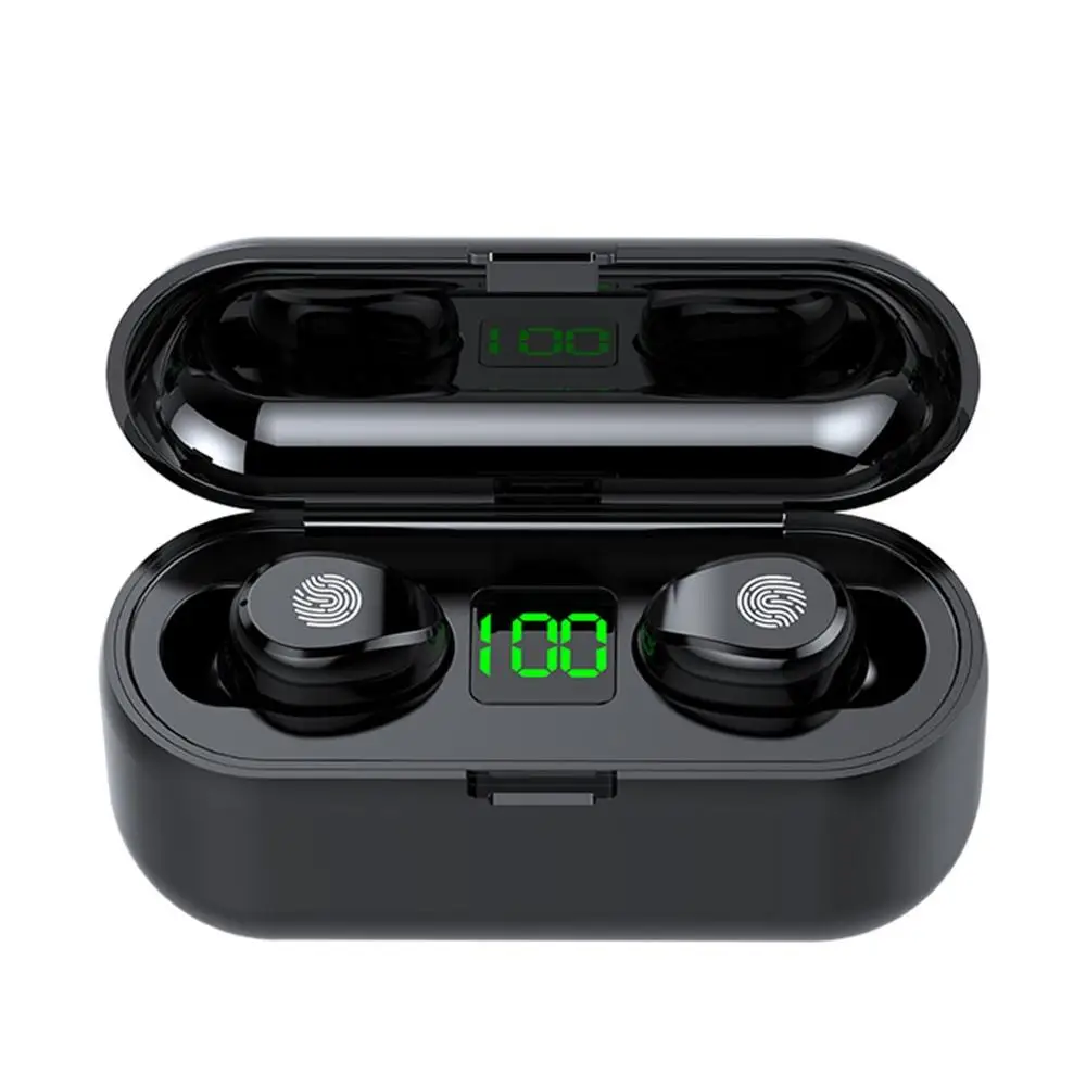 

Stereo Wireless Earphones 5.0 Earbuds Mini Headset LED Stereo Headphones Touch Control With Charging Case