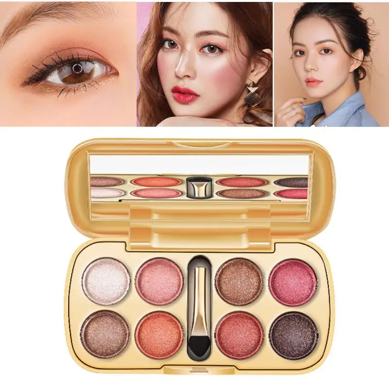 Eyeshadow Palette 8Colors Matte Waterproof Eye Shadow Fashion Glitter Eyeshadow MakeUp Set