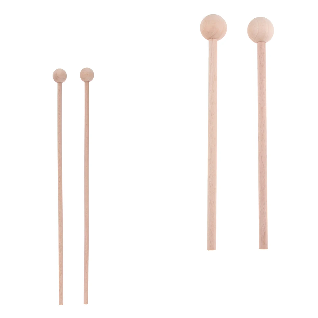 Pack of 2 Wooden Tongue Drum Stick Mallets Wood Percussion Sticks Hammer Drumsticks Percussion Instrument Accessories