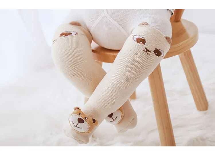 Милые Детские Гольфы выше колена с рисунком лисы, кошки, панды плотные Носки для маленьких мальчиков и девочек мягкий хлопковый для младенцев, теплые носки