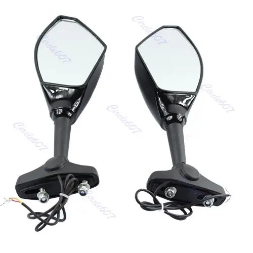 QILEJVS светодиодный поворотник Задние Зеркала для CBR GSX R GSF R6 R1 1098 1198 600 1000