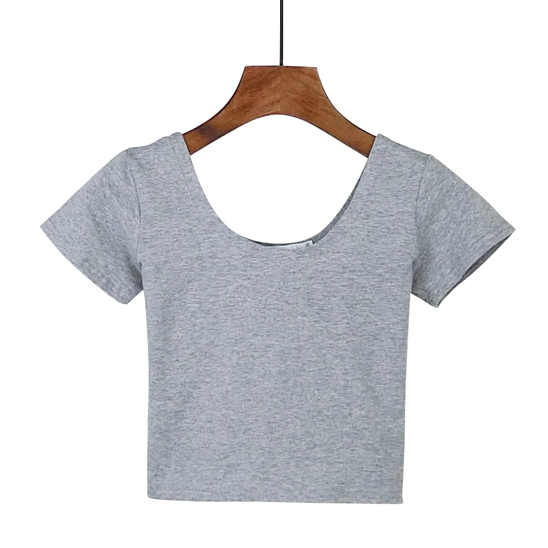 Топ для женщин 2021 летние шорты футболка хлопок Camiseta u образным вырезом