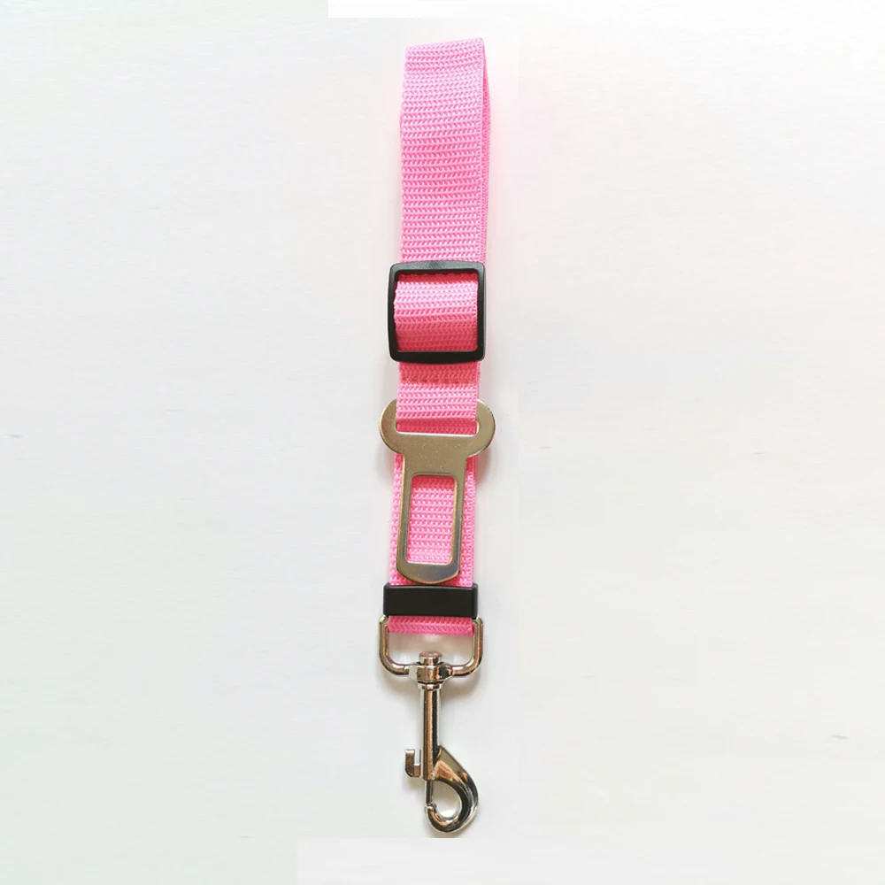 Vehicle Car Pet Dog Seat Belt Puppy Car Seatbelt Harness Lead Clip Pet Dog Supplies Safety Lever Auto Traction Products - Цвет: Pink