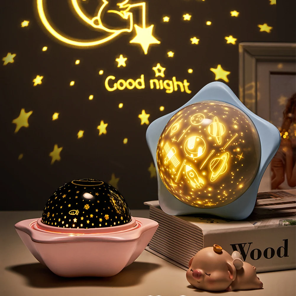 led-projector-lamp-children's-night-light-planet-ocean-starry-sky-colorful-rotating-flashing-star-kids-baby-christmas-gift