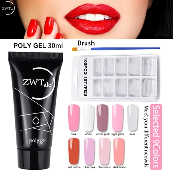 

3pcs/kit Poly Gel Set LED Clear UV Gel Varnish Nail Polish Art Kit Quick Building For Nails Extensions Hard Jelly Gel Polygel