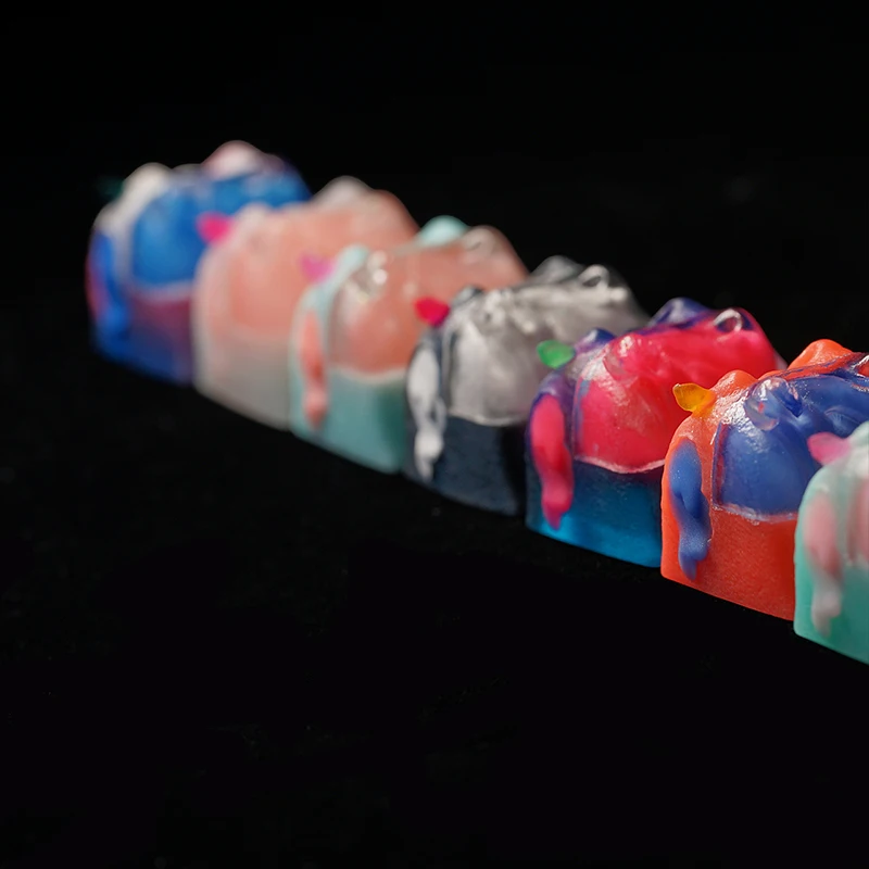 Бегемот смолы для Cherry Mx Переключатель Механическая игровая клавиатура разноцветное платье без выцветания DIY клавиатура сердце почтовый ящик колпачки