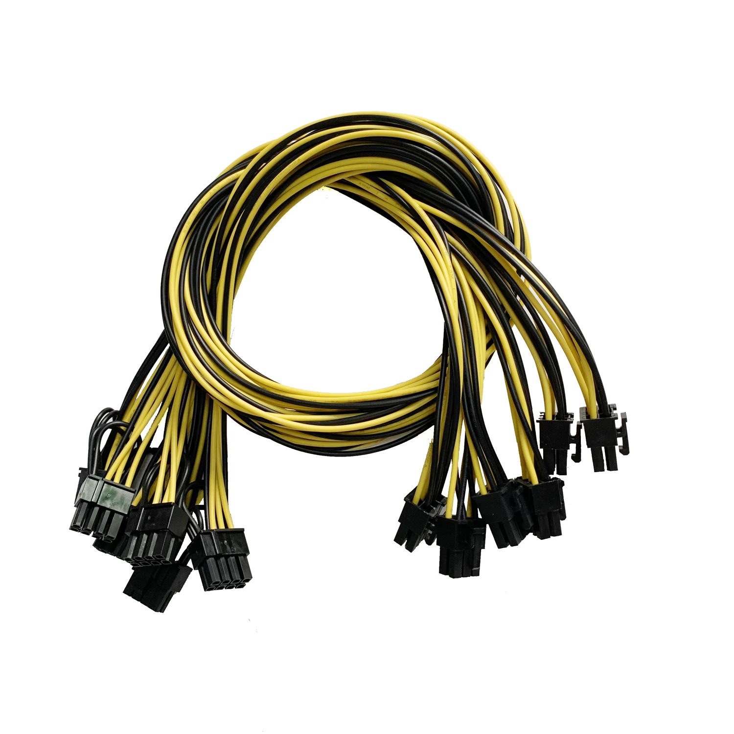 

8PCS PCIe 6pin to 8pin(6+2) Male to Male PCI-E Power Cable for GPU Power Supply Breakout Board Adapter for Ethereum Mining