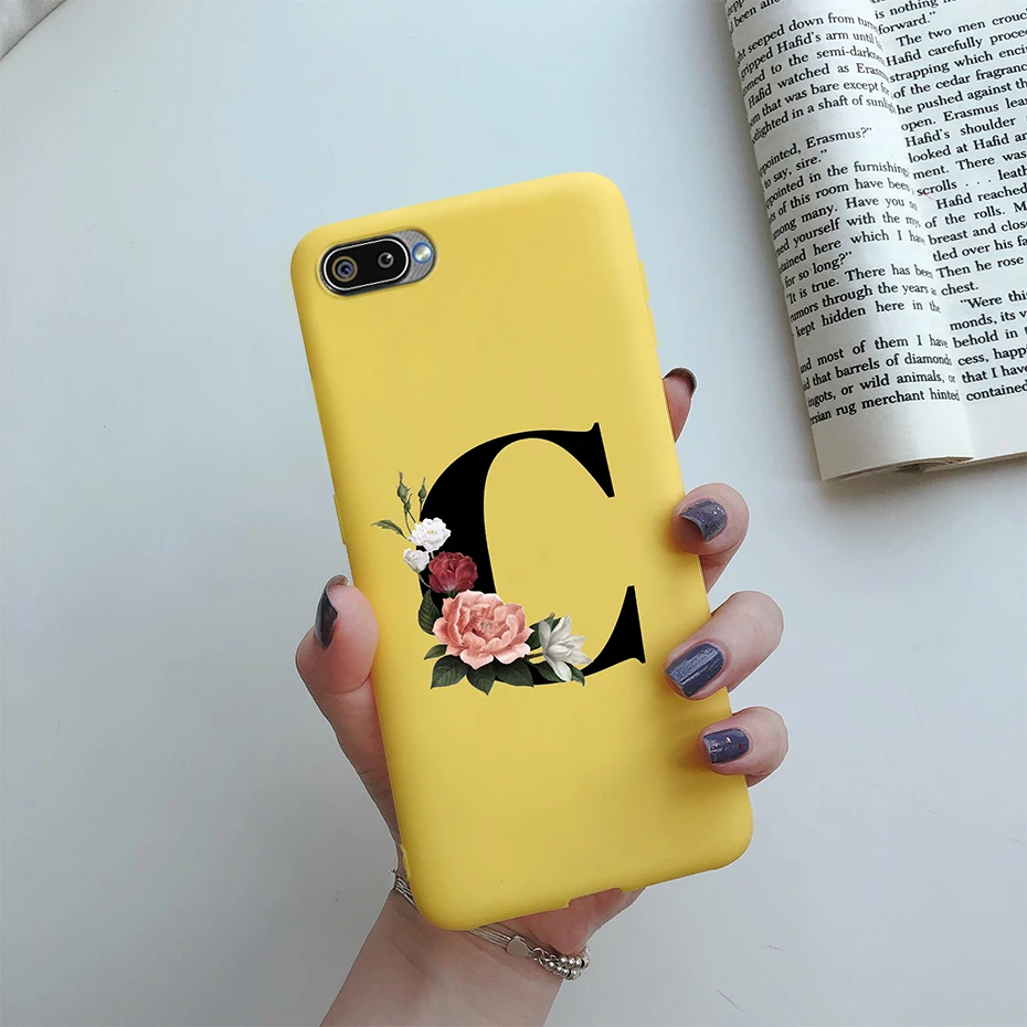 oppo mobile cover For OPPO A1K Phone Case Realme C2 Cover Alphabet Letters Flower Silicone Soft Coque For OPPO A1K RMX1941 A1K A1 k CPH1923 Funda cases for oppo phones Cases For OPPO