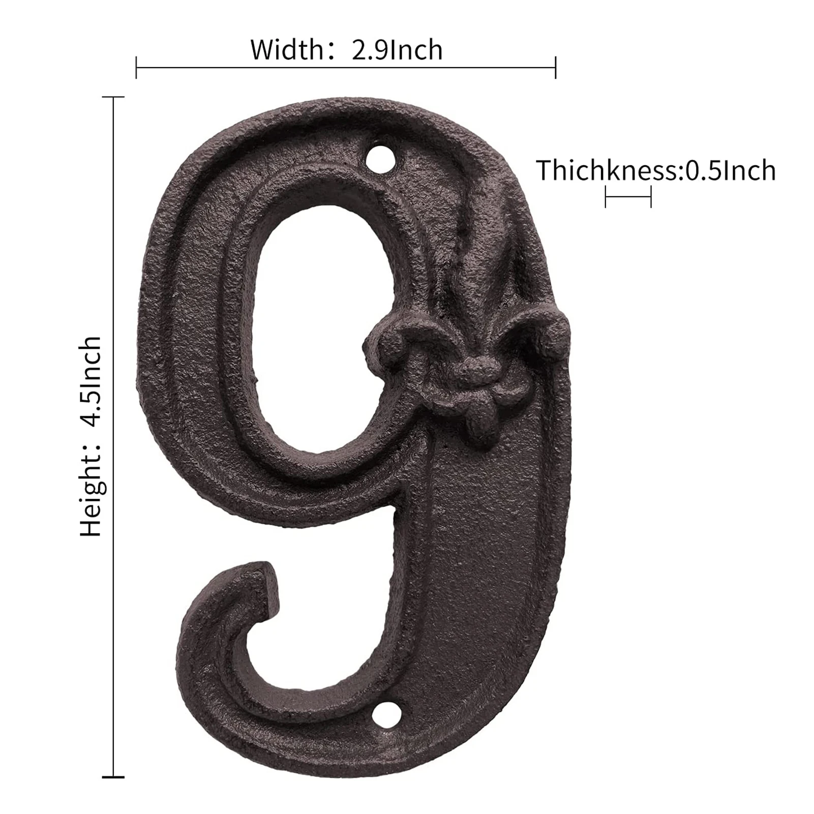 Metal Digital Numbers Cast Iron House Sign Plaque Door Plate DIY 0-9 Hotel Home Cafe Wall Decor Creative Address Door Numbers house number signs door signs house numbers house wall plaques number plate