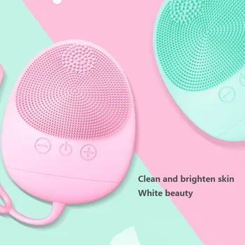 

2020 3 Colors Silicone Electric Cleansing Instrument Cleaning Shrinking Pores Facial Cleansing Brush